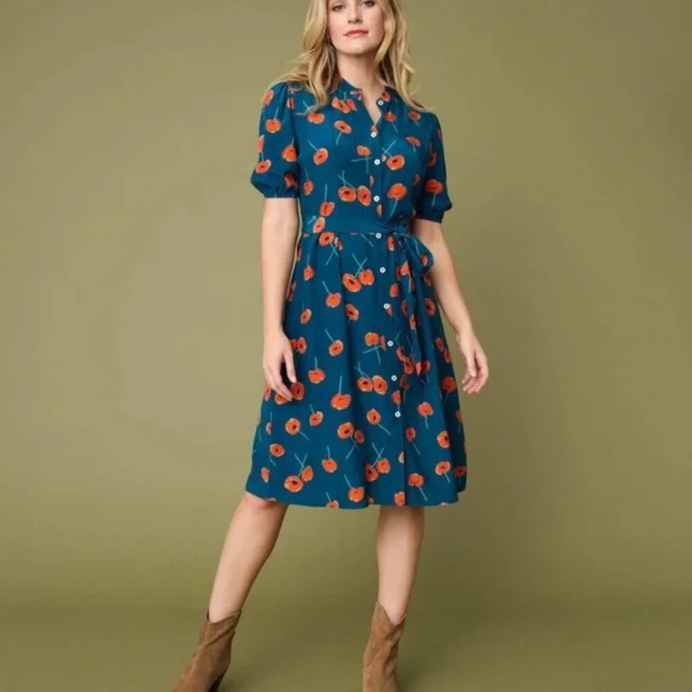 UNTUCKIt For Her Alix Midi Shirt Dress Size 6